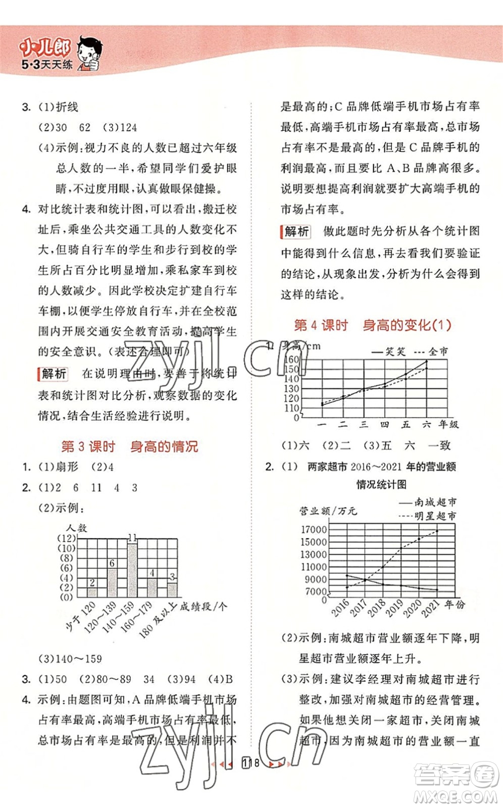 教育科學(xué)出版社2022秋季53天天練六年級數(shù)學(xué)上冊BSD北師大版答案