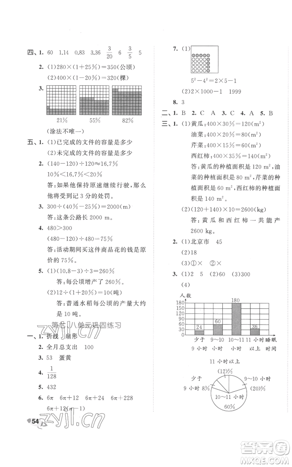 西安出版社2022年53全優(yōu)卷六年級上冊數(shù)學人教版參考答案