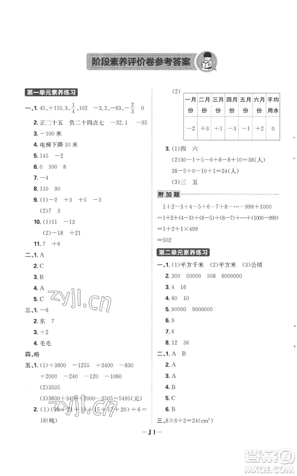 首都師范大學(xué)出版社2022小學(xué)必刷題五年級(jí)上冊(cè)數(shù)學(xué)蘇教版參考答案