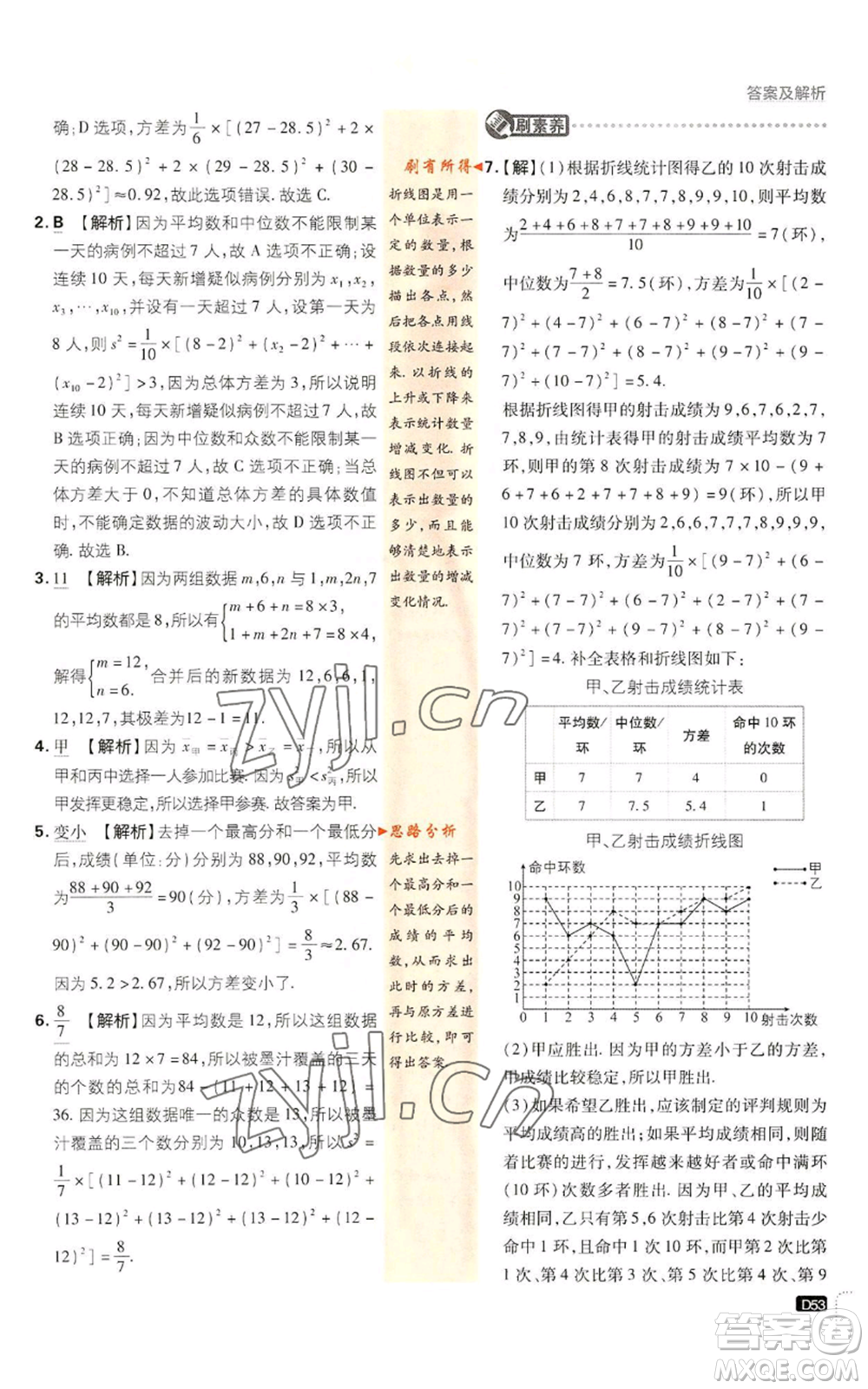 開明出版社2023初中必刷題八年級上冊數(shù)學(xué)北師大版參考答案