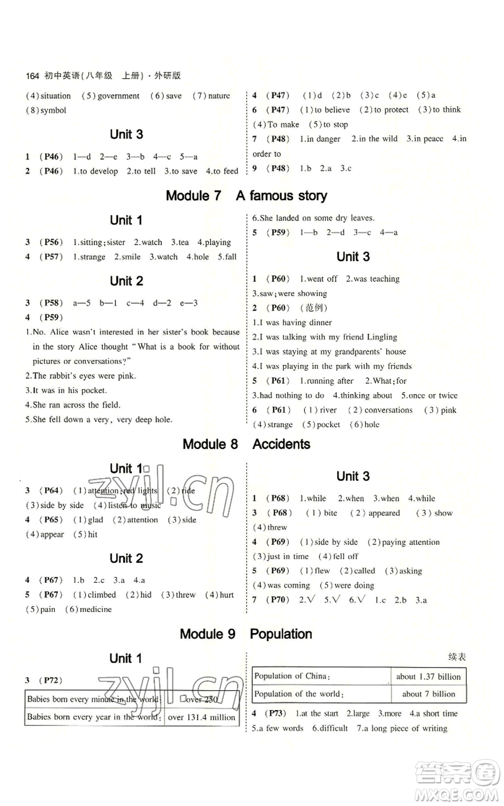 教育科學出版社2023年5年中考3年模擬八年級上冊英語外研版參考答案