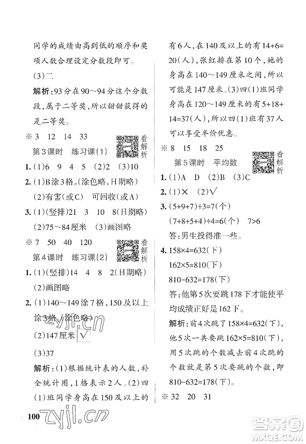 陜西師范大學(xué)出版總社2022PASS小學(xué)學(xué)霸作業(yè)本四年級(jí)數(shù)學(xué)上冊(cè)SJ蘇教版答案