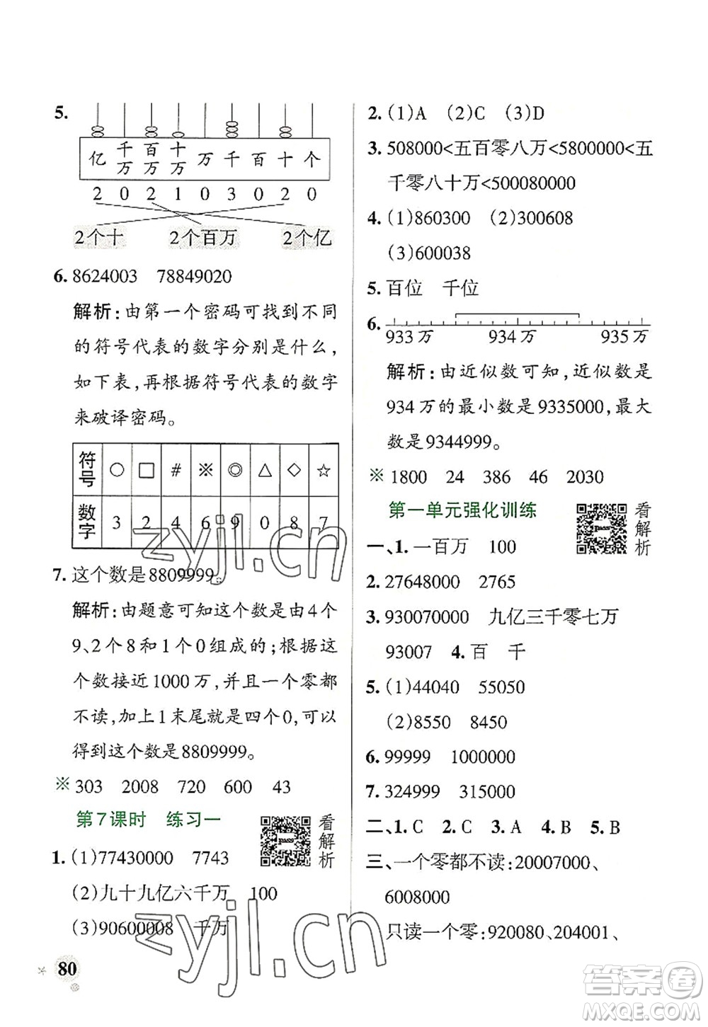 陜西師范大學(xué)出版總社2022PASS小學(xué)學(xué)霸作業(yè)本四年級(jí)數(shù)學(xué)上冊(cè)BS北師版廣東專(zhuān)版答案