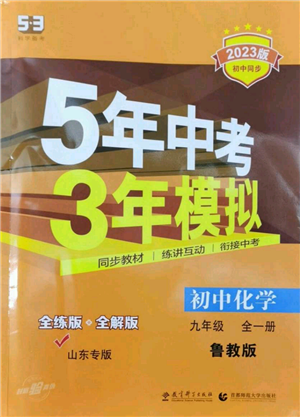 教育科學(xué)出版社2023年5年中考3年模擬九年級化學(xué)魯教版山東專版參考答案
