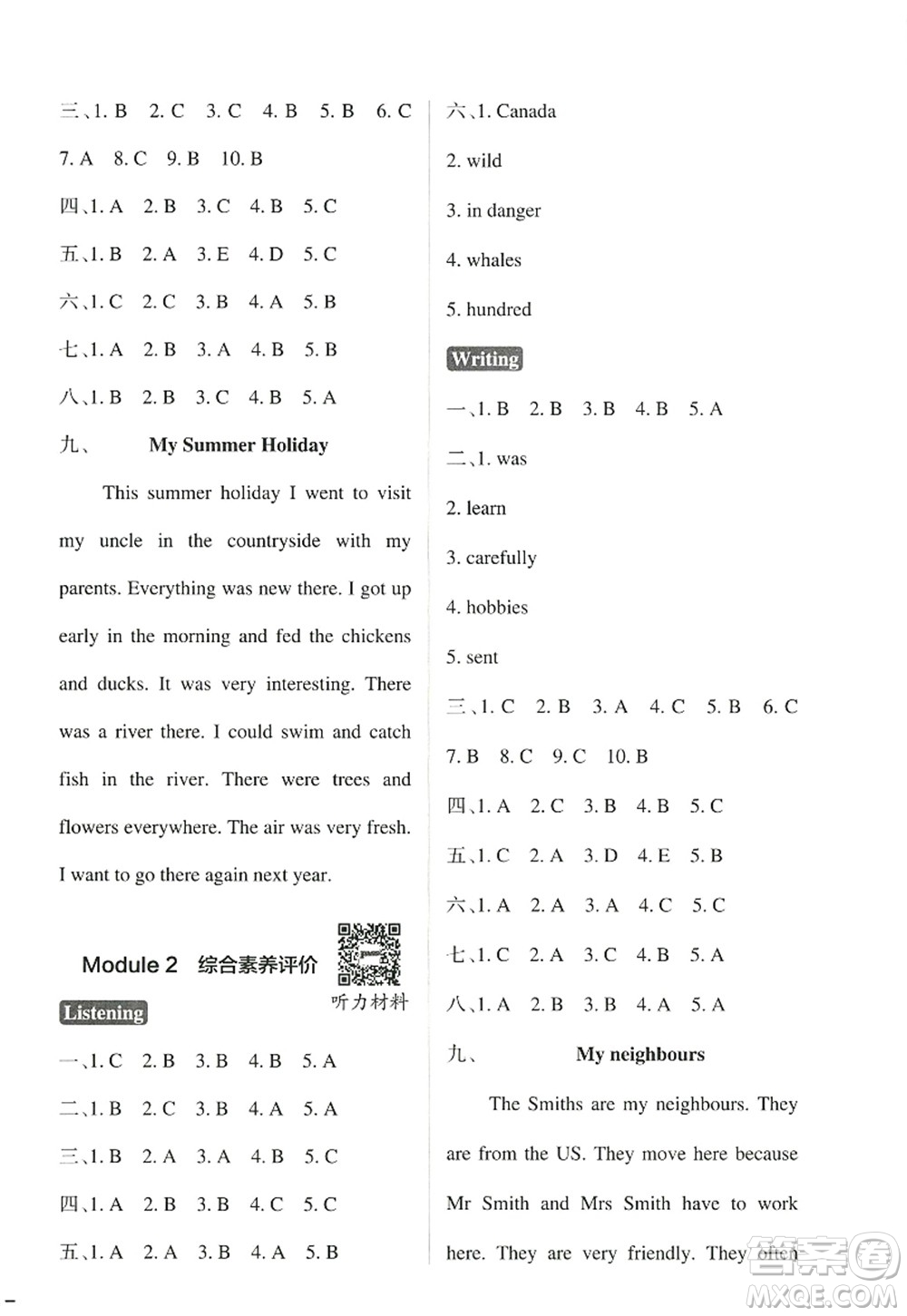 陜西師范大學(xué)出版總社2022PASS小學(xué)學(xué)霸作業(yè)本六年級(jí)英語(yǔ)上冊(cè)HJNJ滬教牛津版答案