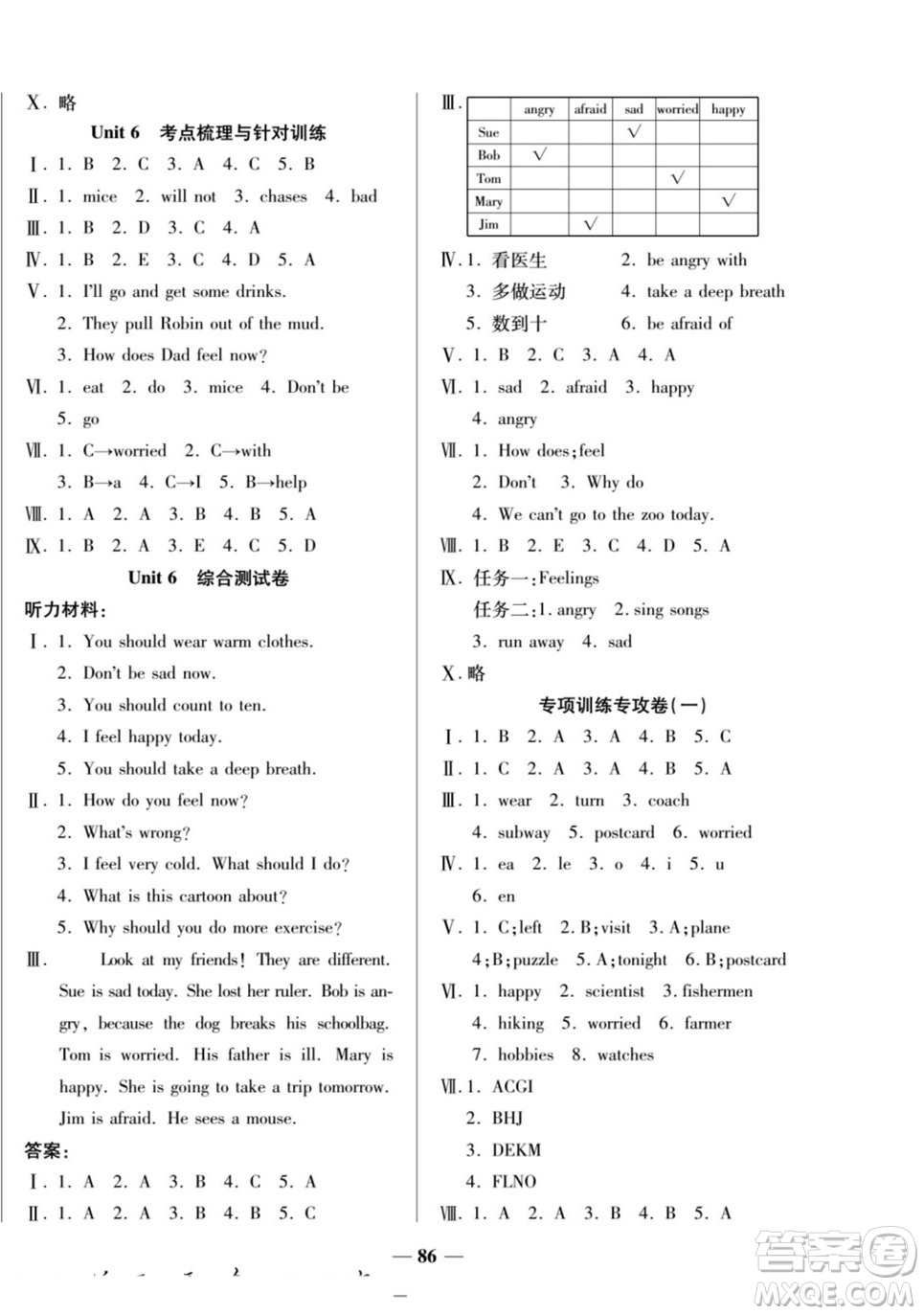 天津科學(xué)技術(shù)出版社2022奪冠金卷英語六年級上人教版答案