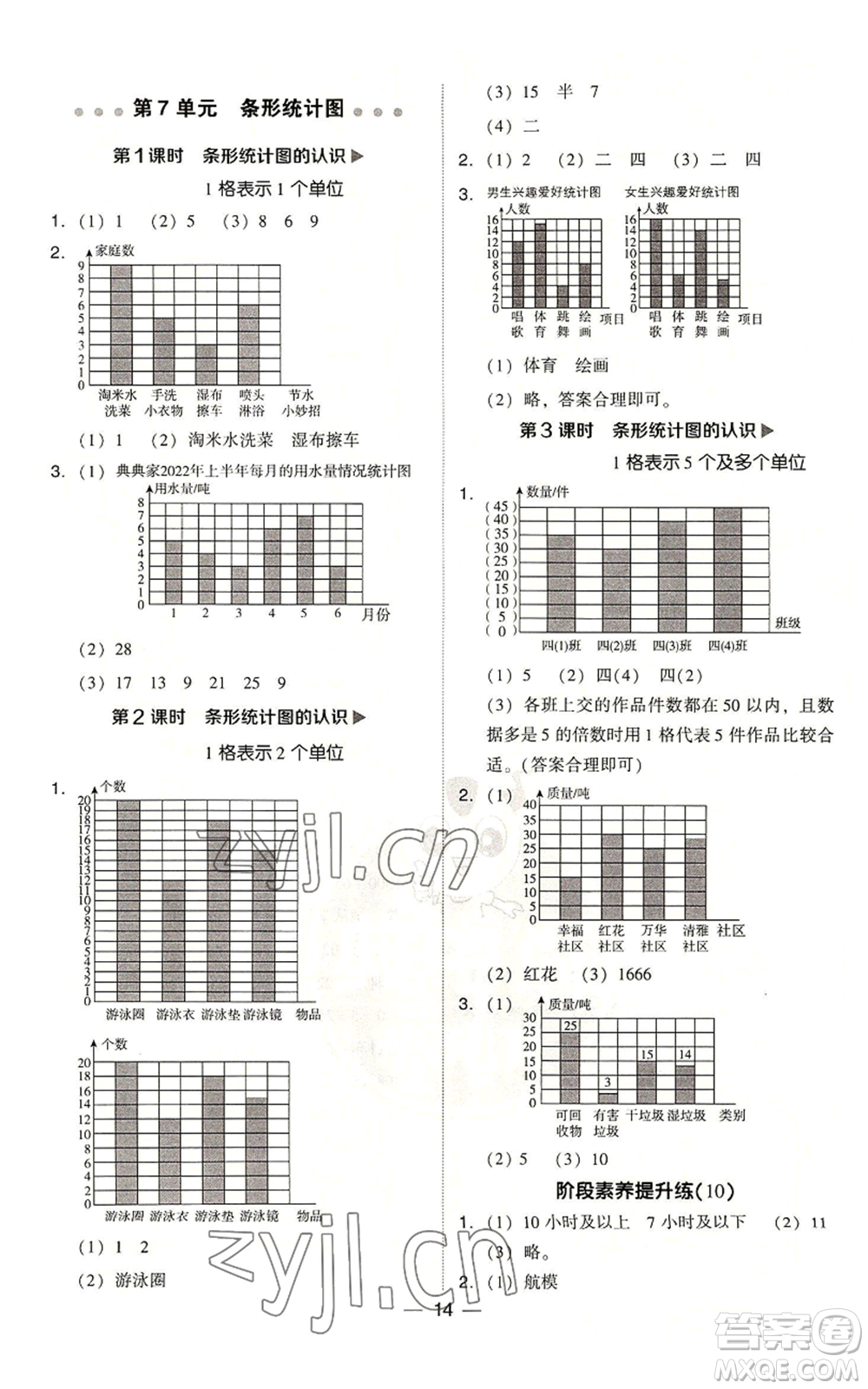 吉林教育出版社2022秋季綜合應用創(chuàng)新題典中點四年級上冊數(shù)學人教版浙江專版參考答案