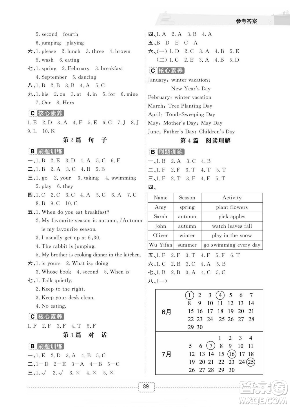 寧波出版社2022名師派暑假銜接5升6英語(yǔ)通用版答案
