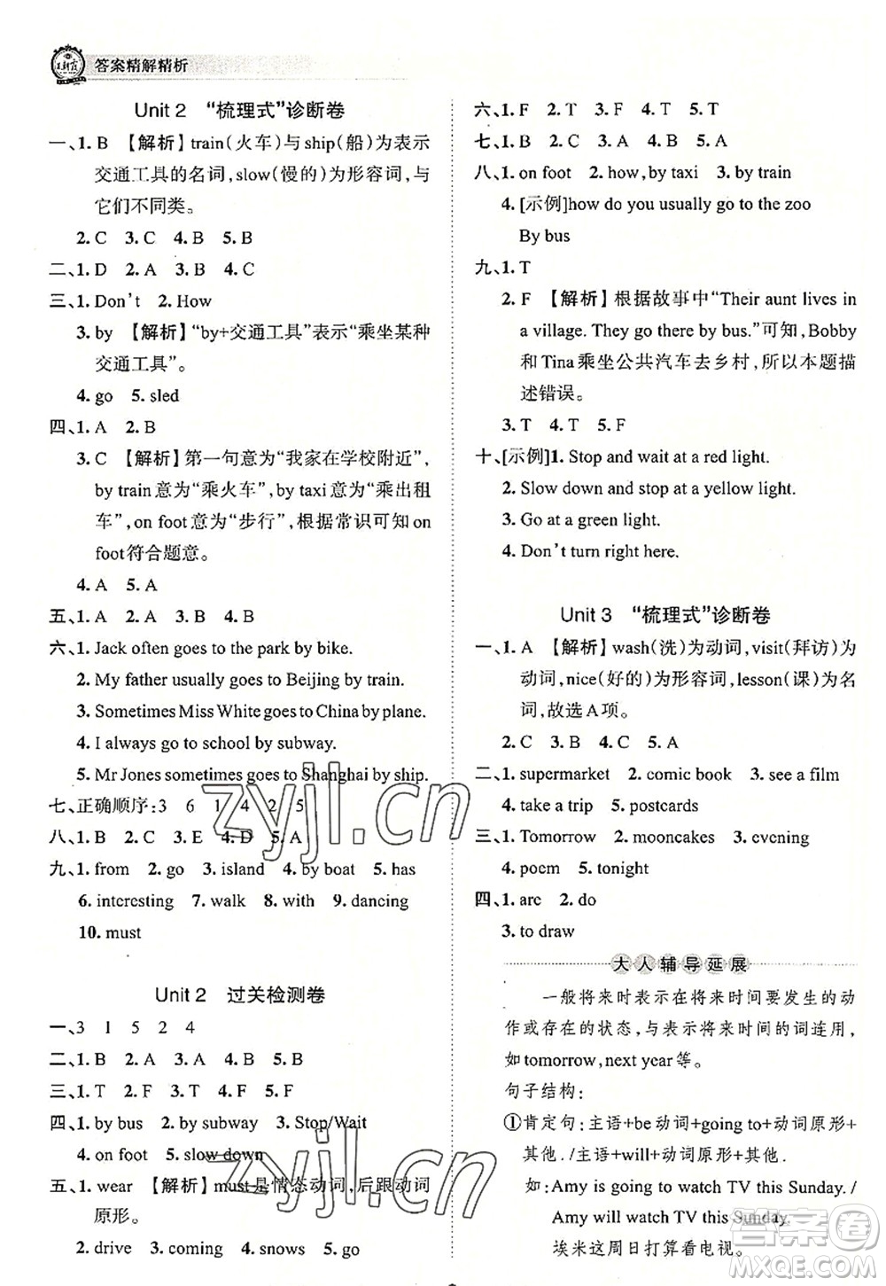 江西人民出版社2022王朝霞考點梳理時習(xí)卷六年級英語上冊PEP版答案