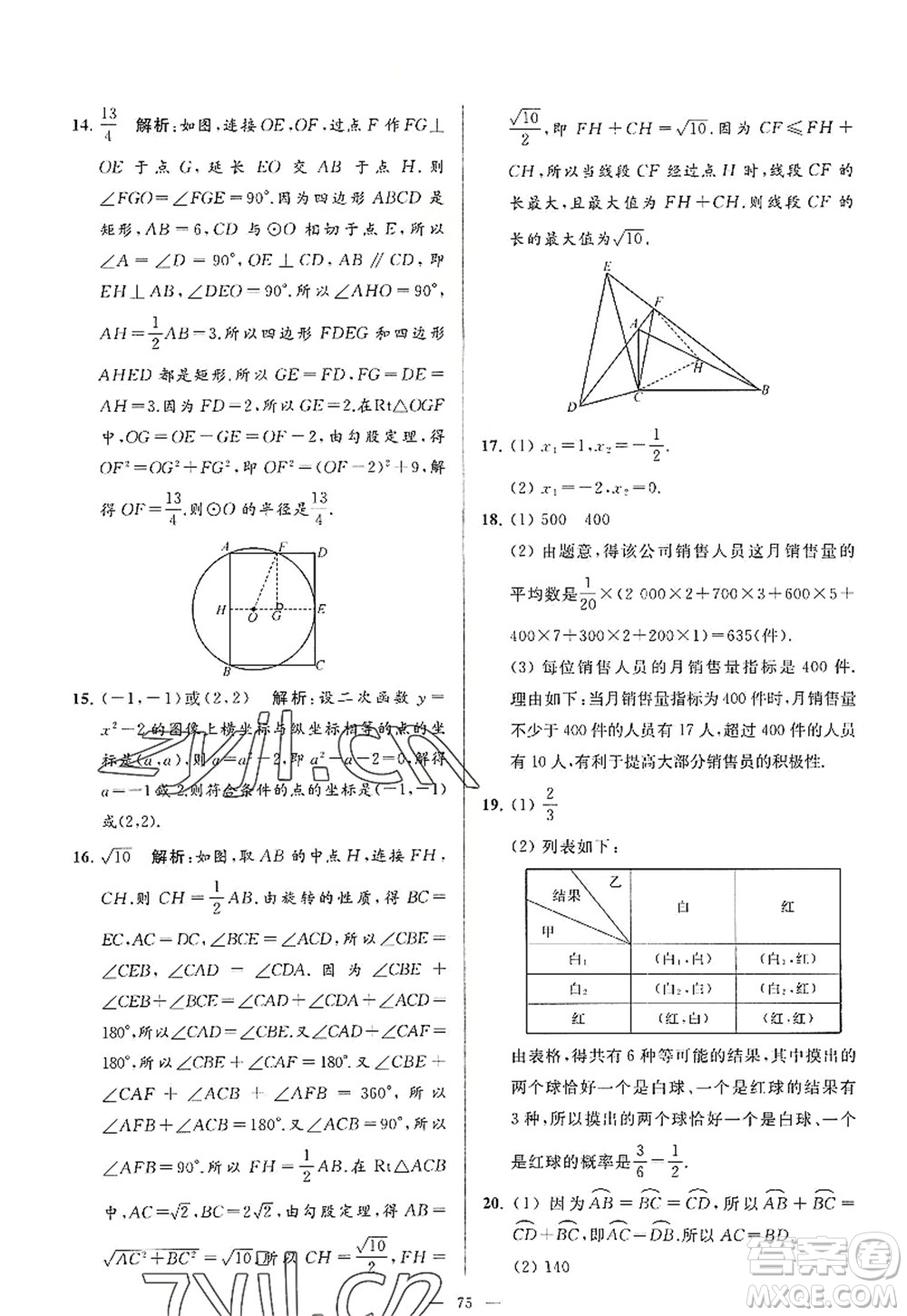 延邊教育出版社2022亮點給力大試卷九年級數(shù)學(xué)上冊SK蘇科版答案