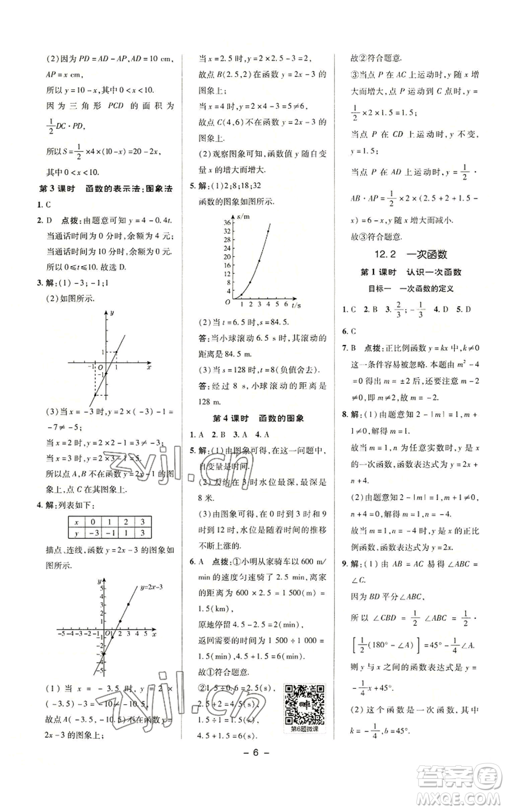 陜西人民教育出版社2022秋季綜合應(yīng)用創(chuàng)新題典中點(diǎn)提分練習(xí)冊八年級上冊數(shù)學(xué)滬科版參考答案