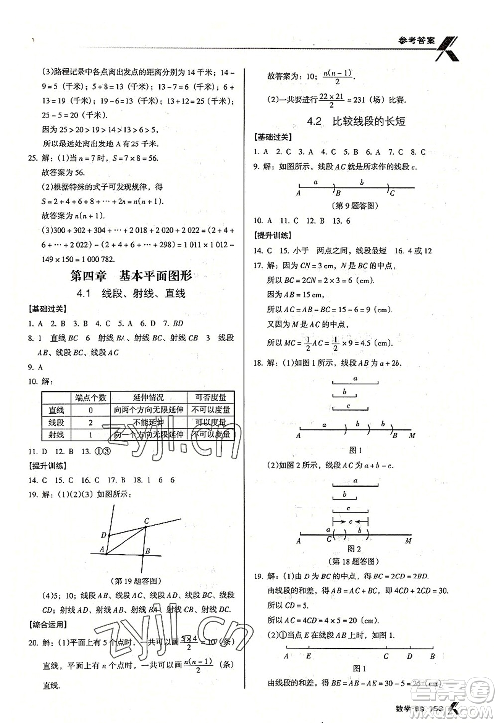 廣東經(jīng)濟(jì)出版社2022全優(yōu)點(diǎn)練課計(jì)劃七年級(jí)數(shù)學(xué)上冊(cè)北師大版答案