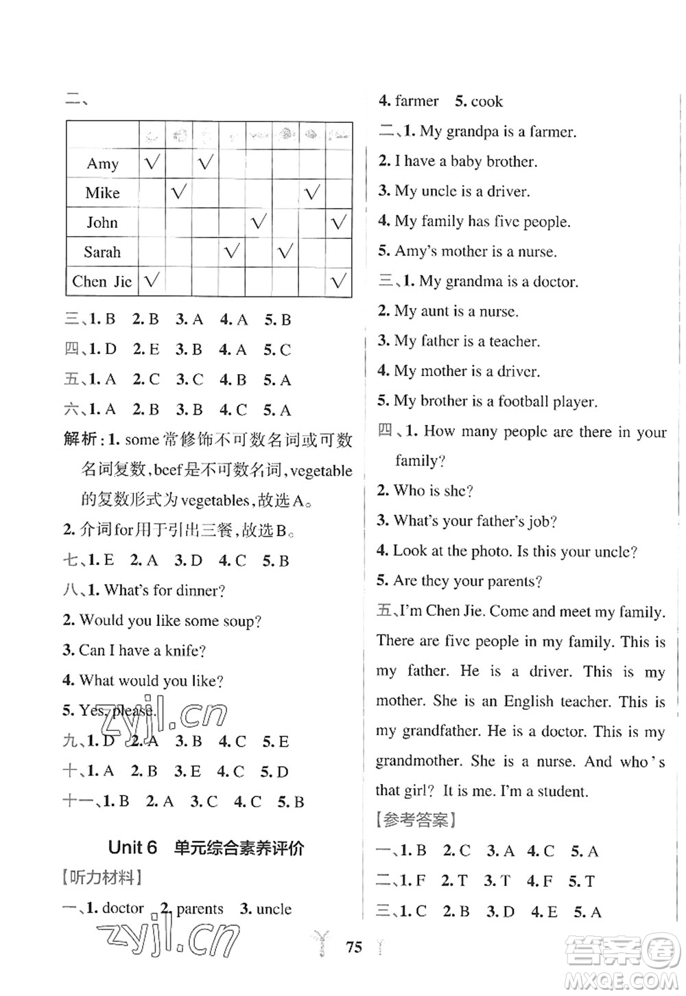 陜西師范大學(xué)出版總社2022PASS小學(xué)學(xué)霸沖A卷四年級(jí)英語(yǔ)上冊(cè)RJ人教版答案