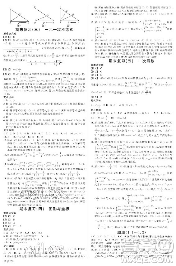 廣東經(jīng)濟(jì)出版社2022名校課堂數(shù)學(xué)八年級上冊ZJ浙教版浙江專版答案