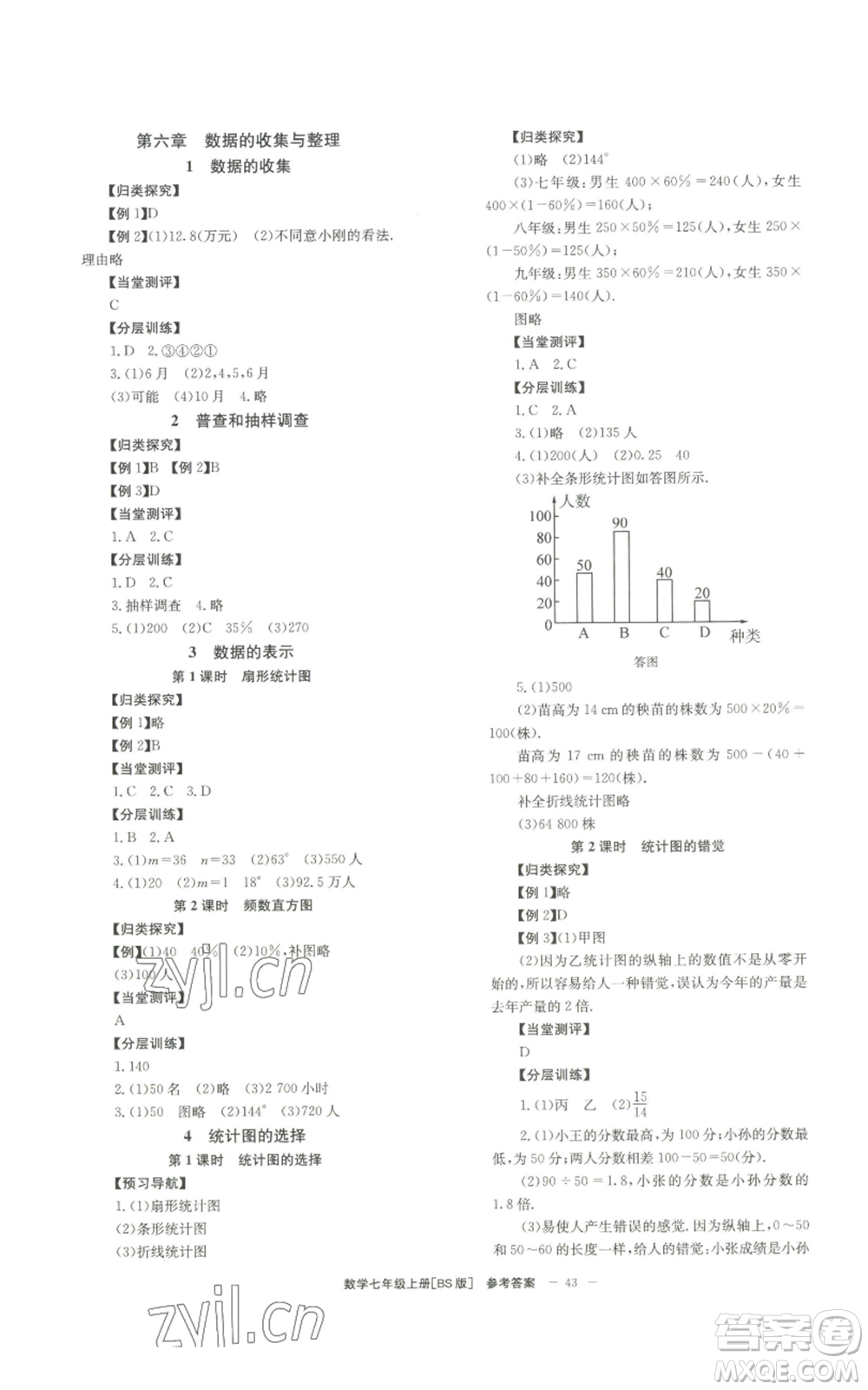 北京時代華文書局2022秋季全效學(xué)習(xí)學(xué)業(yè)評價方案七年級上冊數(shù)學(xué)北師大版參考答案
