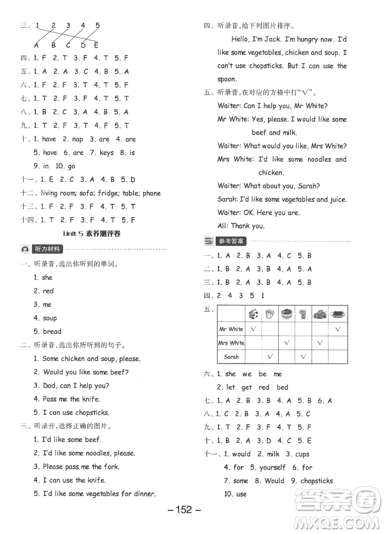 開明出版社2022全品學(xué)練考英語(yǔ)四年級(jí)上冊(cè)人教版答案