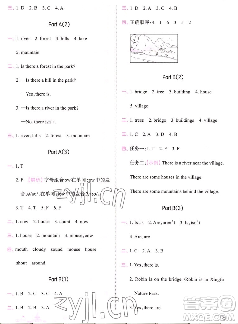 江西人民出版社2022王朝霞創(chuàng)維新課堂英語(yǔ)五年級(jí)上冊(cè)人教版答案