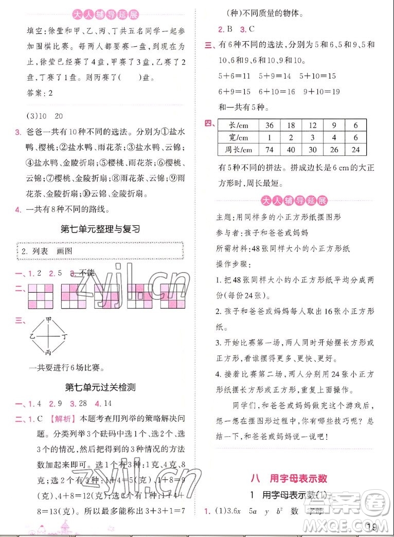 江西人民出版社2022王朝霞創(chuàng)維新課堂數(shù)學(xué)五年級上冊SJ蘇教版答案