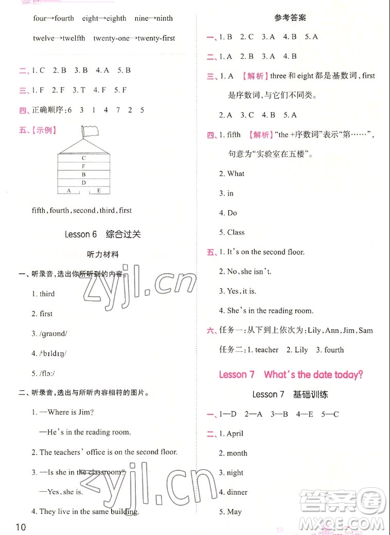 江西人民出版社2022王朝霞創(chuàng)維新課堂英語六年級上冊KP科普版答案