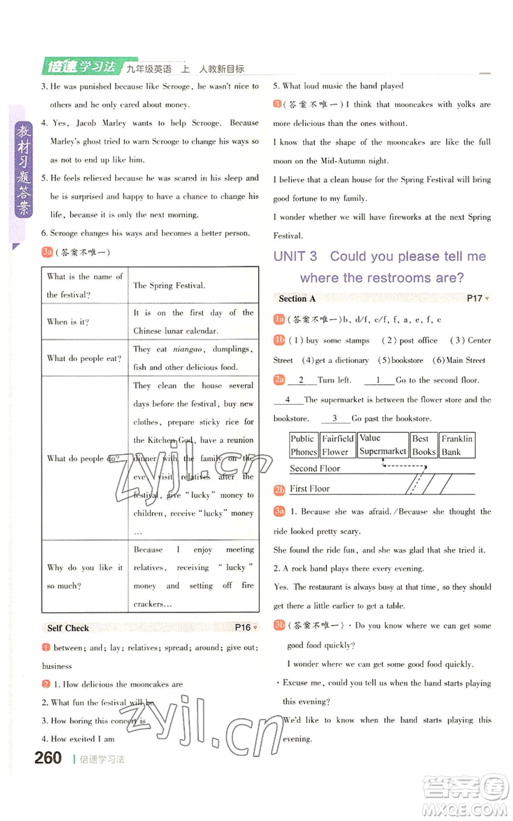 北京教育出版社2022倍速學(xué)習(xí)法九年級(jí)上冊英語人教版參考答案
