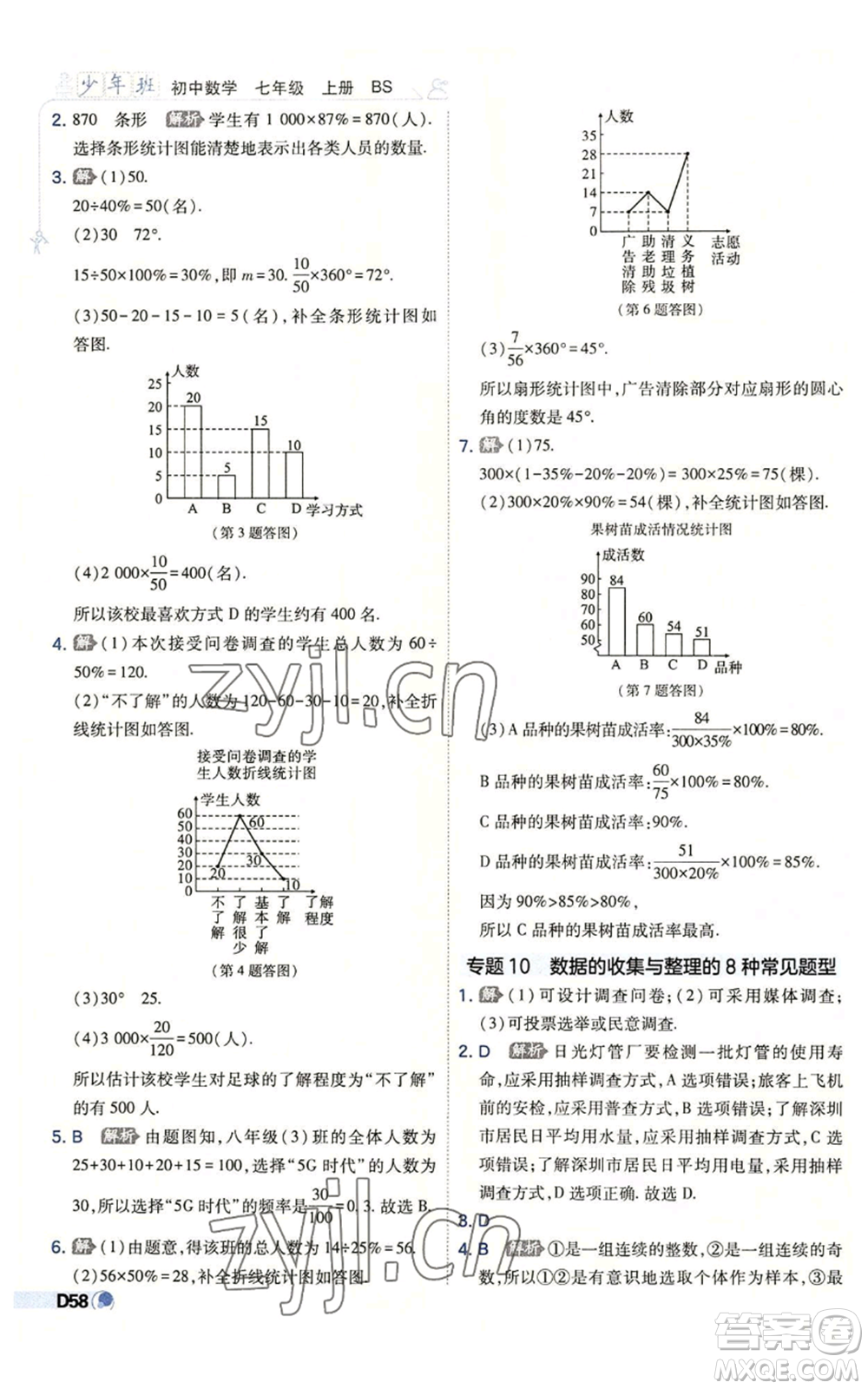 開(kāi)明出版社2022秋季少年班七年級(jí)上冊(cè)數(shù)學(xué)北師大版參考答案