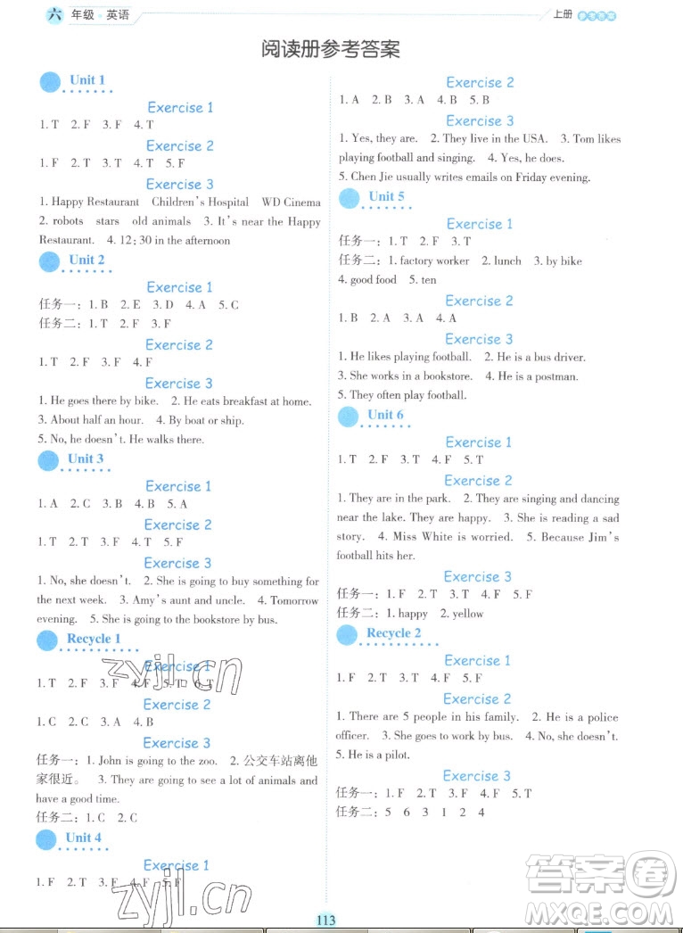 延邊人民出版社2022優(yōu)秀生作業(yè)本英語六年級(jí)上冊(cè)人教版答案