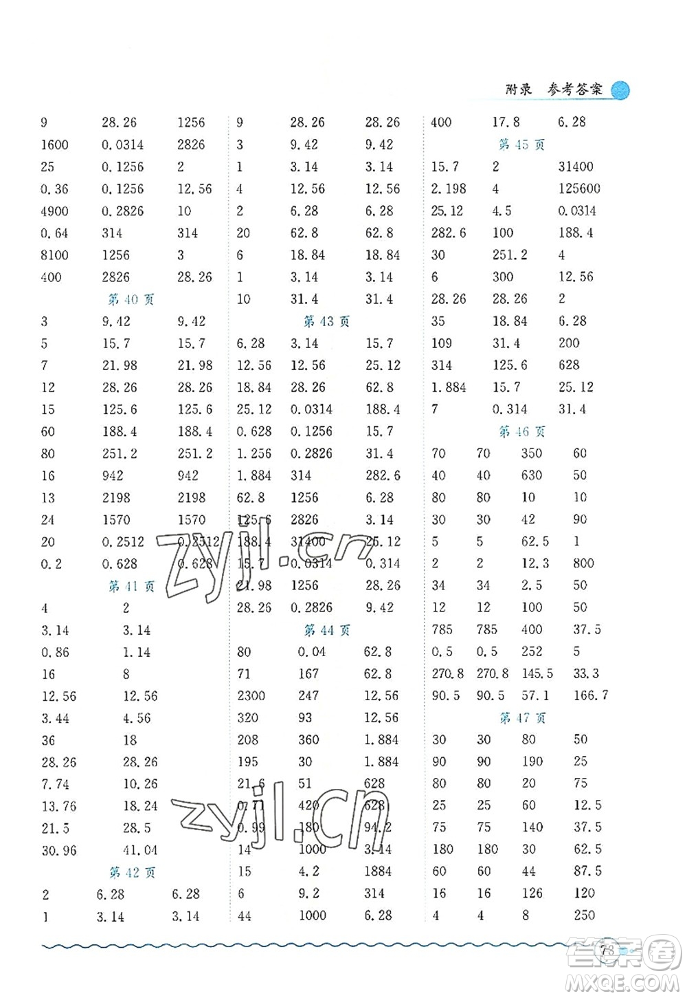 龍門書局2022黃岡小狀元口算速算練習(xí)冊(cè)六年級(jí)數(shù)學(xué)上冊(cè)R人教版答案