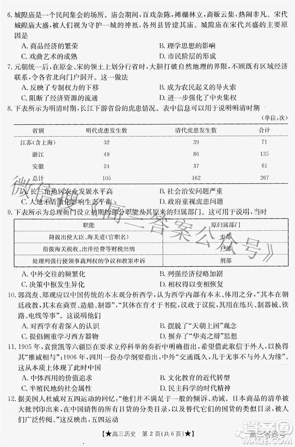 2023屆高三甘肅金太陽8月聯(lián)考?xì)v史試題及答案