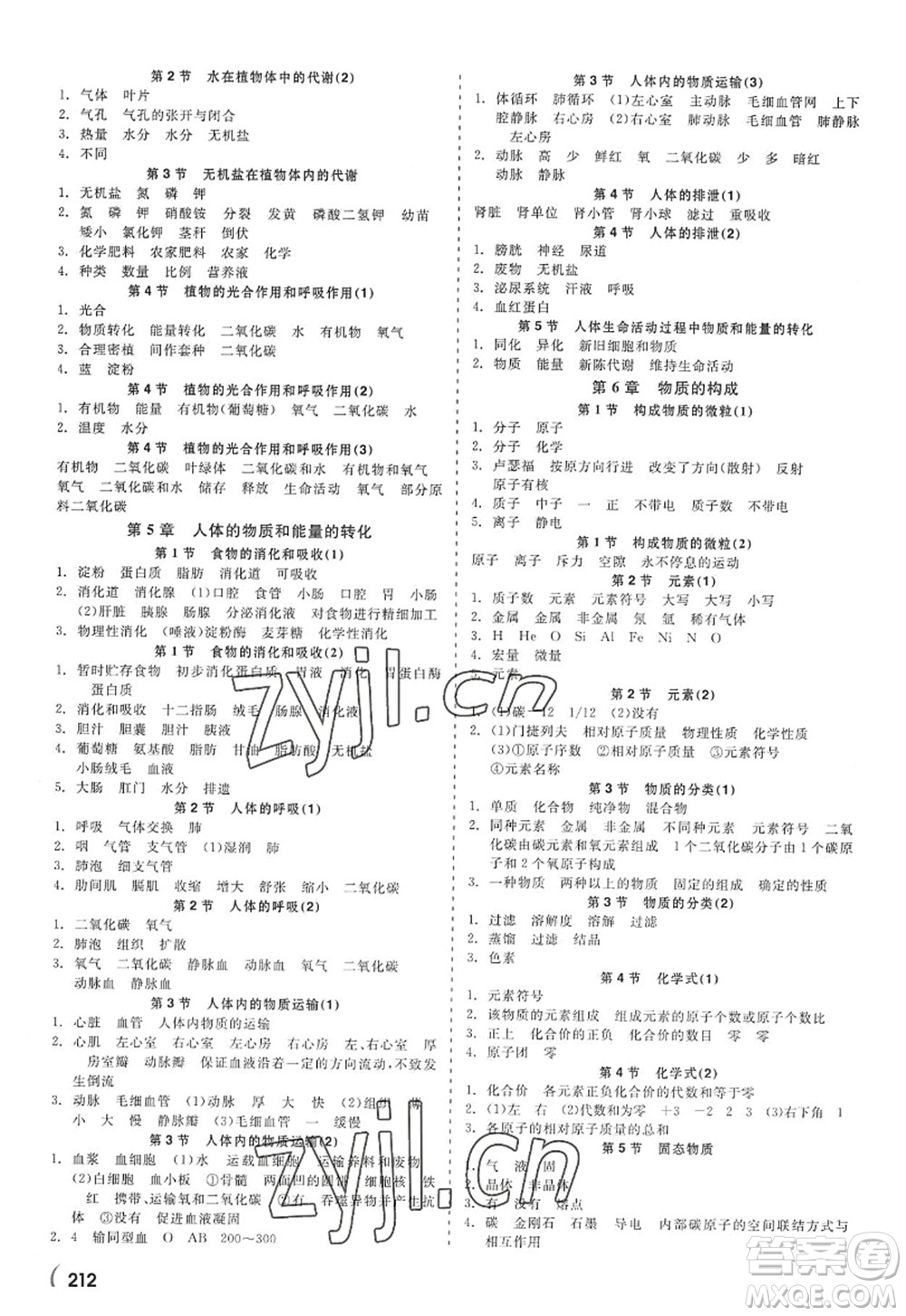 天津人民出版社2022精彩練習(xí)就練這一本八年級(jí)科學(xué)上冊(cè)華師大版答案
