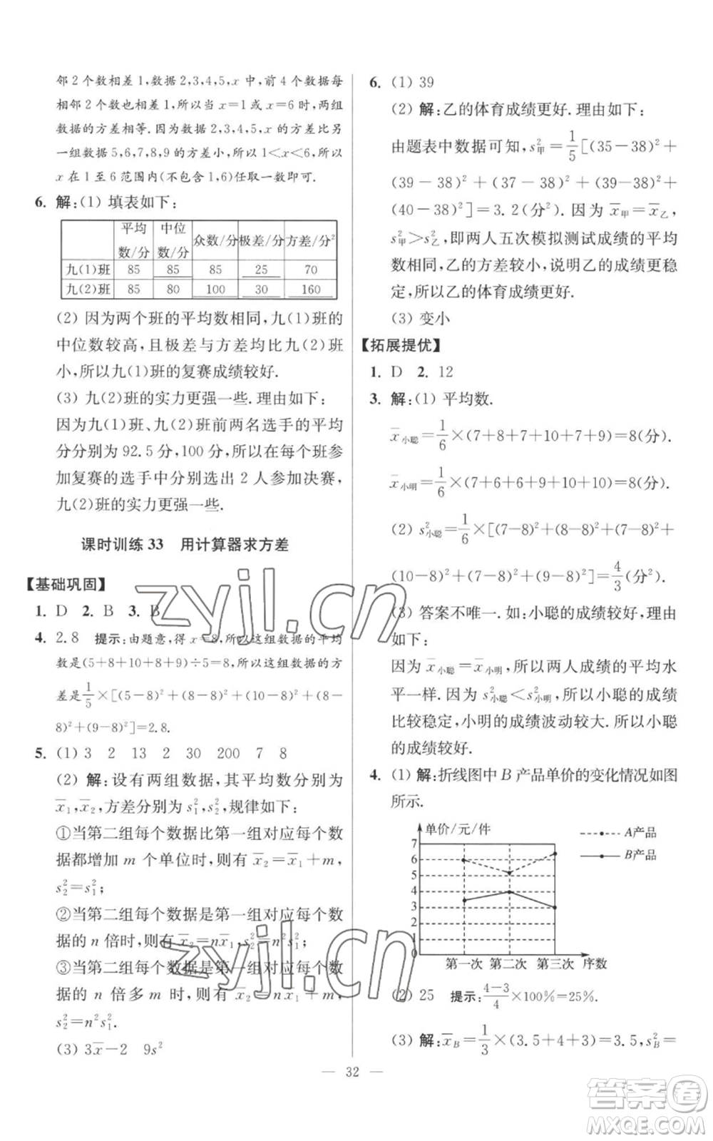 江蘇鳳凰科學技術出版社2022小題狂做九年級上冊數(shù)學蘇科版提優(yōu)版參考答案