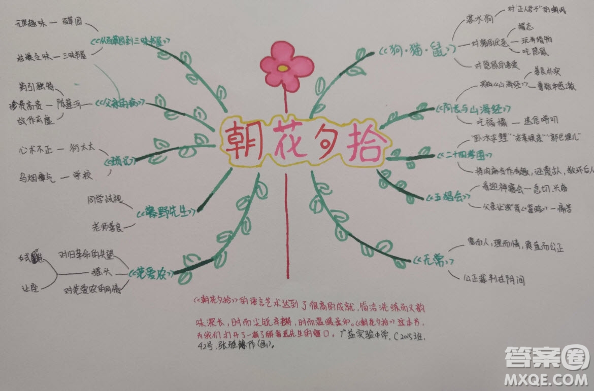 朝花夕拾思維導(dǎo)圖七年級 關(guān)于朝花夕拾的思維導(dǎo)圖圖片清晰