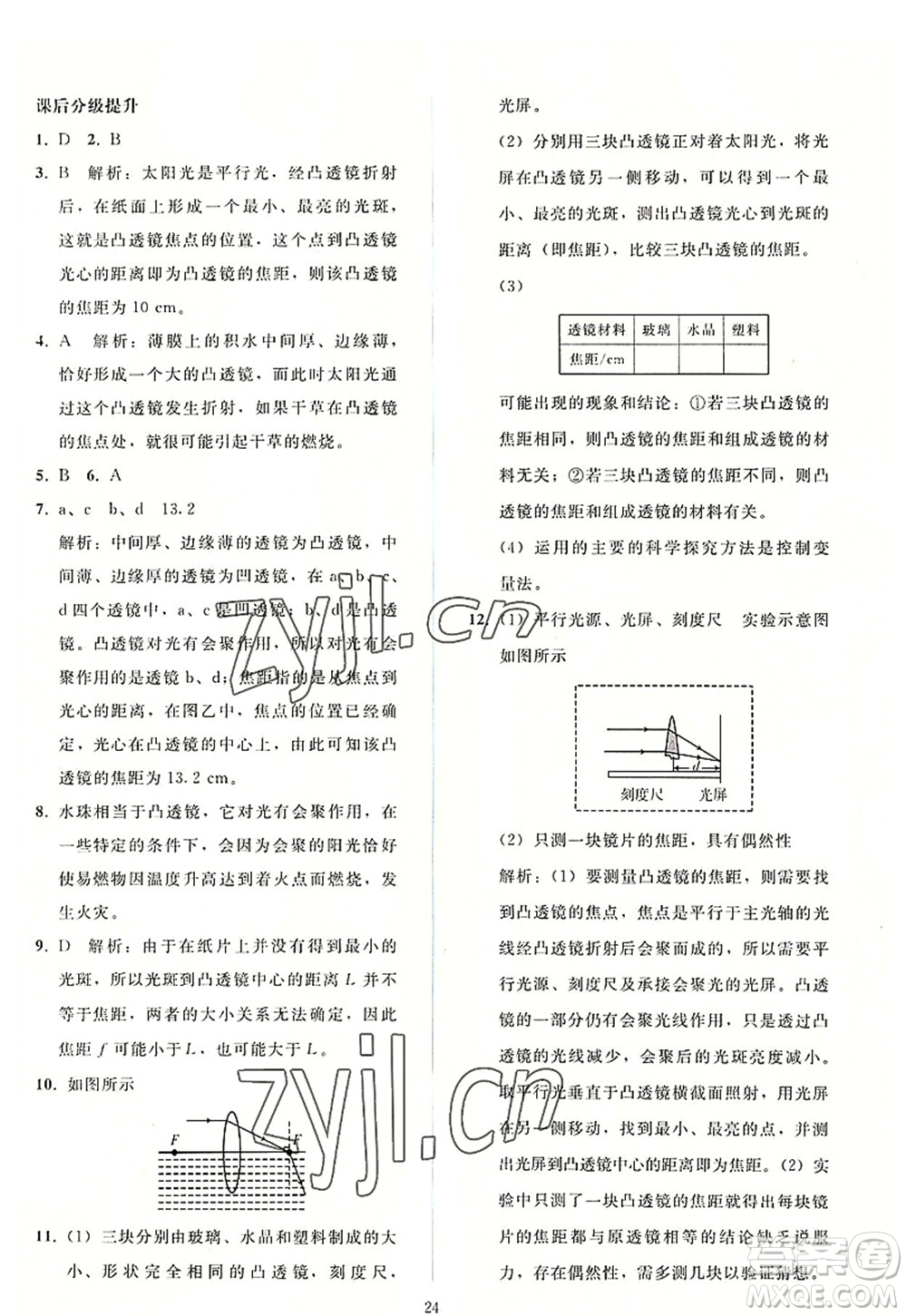 人民教育出版社2022同步輕松練習(xí)八年級(jí)物理上冊(cè)人教版答案