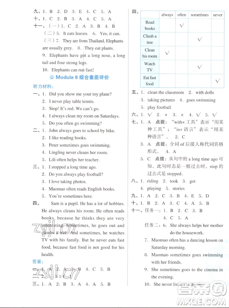 吉林教育出版社2022秋好卷六年級(jí)英語(yǔ)上冊(cè)外研版答案
