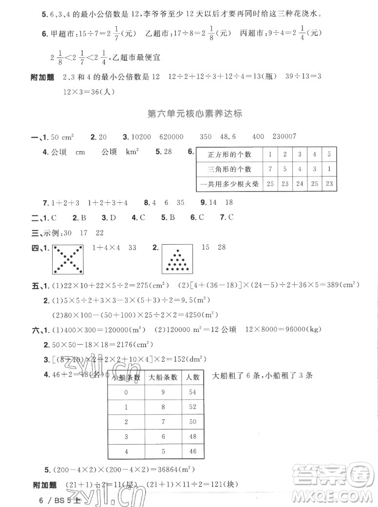江西教育出版社2022陽(yáng)光同學(xué)一線(xiàn)名師全優(yōu)好卷數(shù)學(xué)五年級(jí)上冊(cè)北師版答案