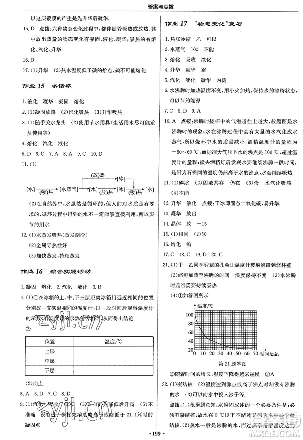 龍門書局2022啟東中學(xué)作業(yè)本八年級(jí)物理上冊(cè)JS江蘇版答案
