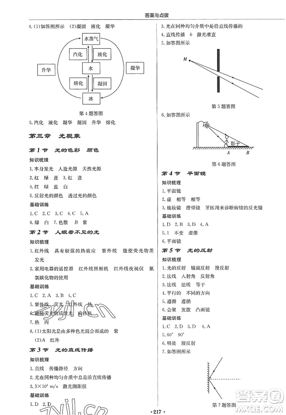 龍門書局2022啟東中學(xué)作業(yè)本八年級(jí)物理上冊(cè)JS江蘇版答案