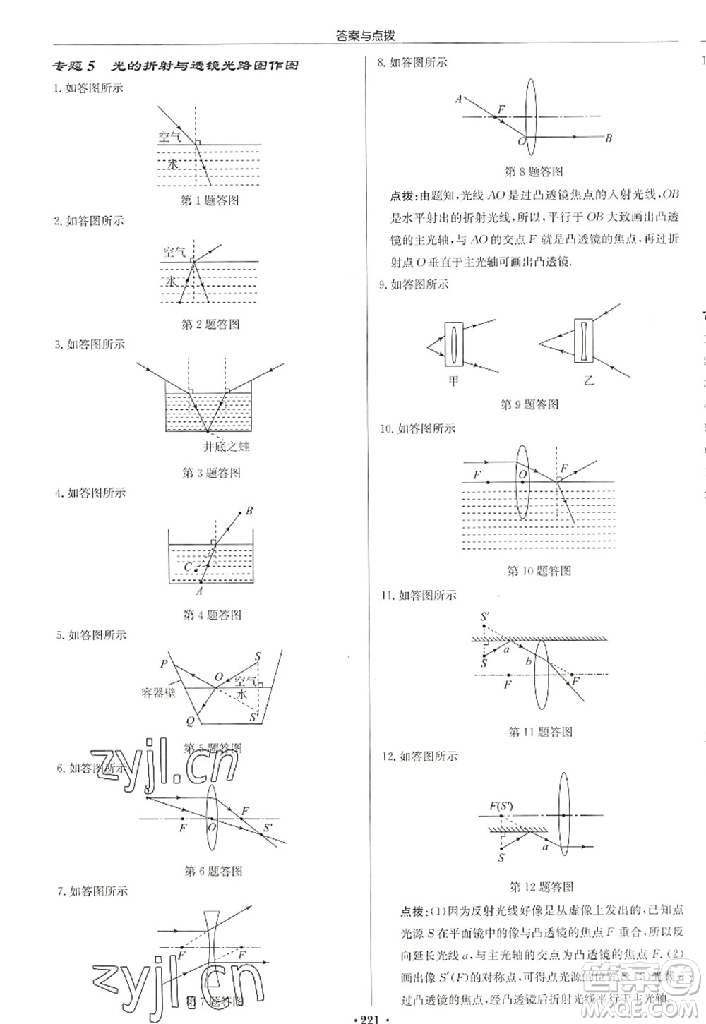 龍門書局2022啟東中學作業(yè)本八年級物理上冊JS江蘇版宿遷專版答案