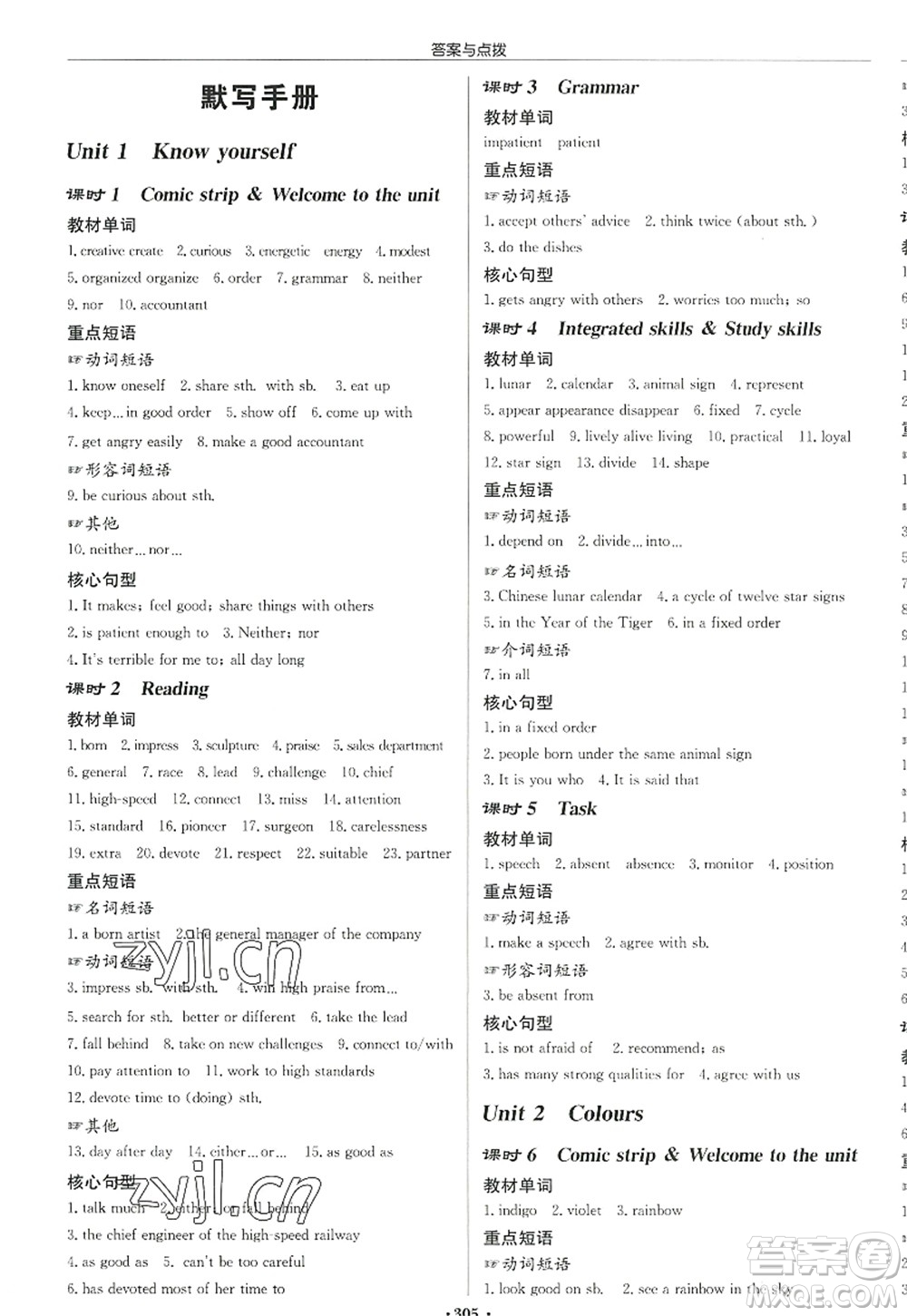龍門(mén)書(shū)局2022啟東中學(xué)作業(yè)本九年級(jí)英語(yǔ)上冊(cè)YL譯林版宿遷專版答案