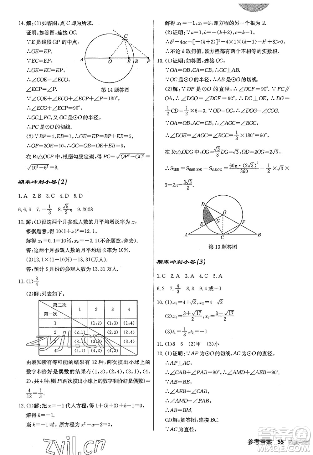 龍門書局2022啟東中學(xué)作業(yè)本九年級數(shù)學(xué)上冊JS江蘇版答案