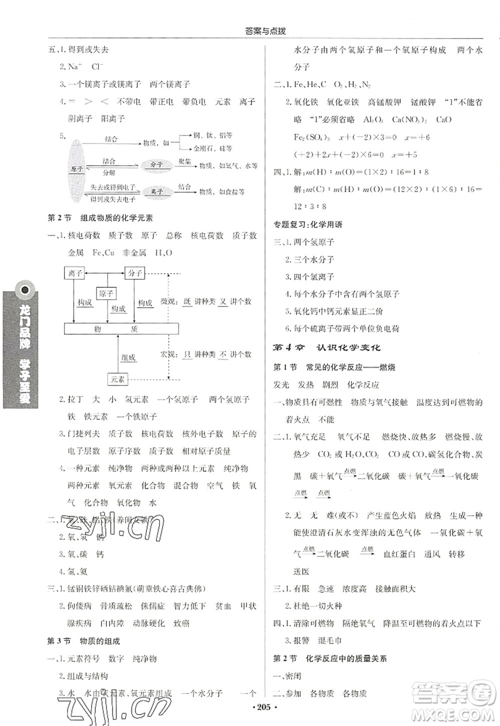 龍門書局2022啟東中學(xué)作業(yè)本九年級(jí)化學(xué)上冊(cè)HJ滬教版蘇北專版答案