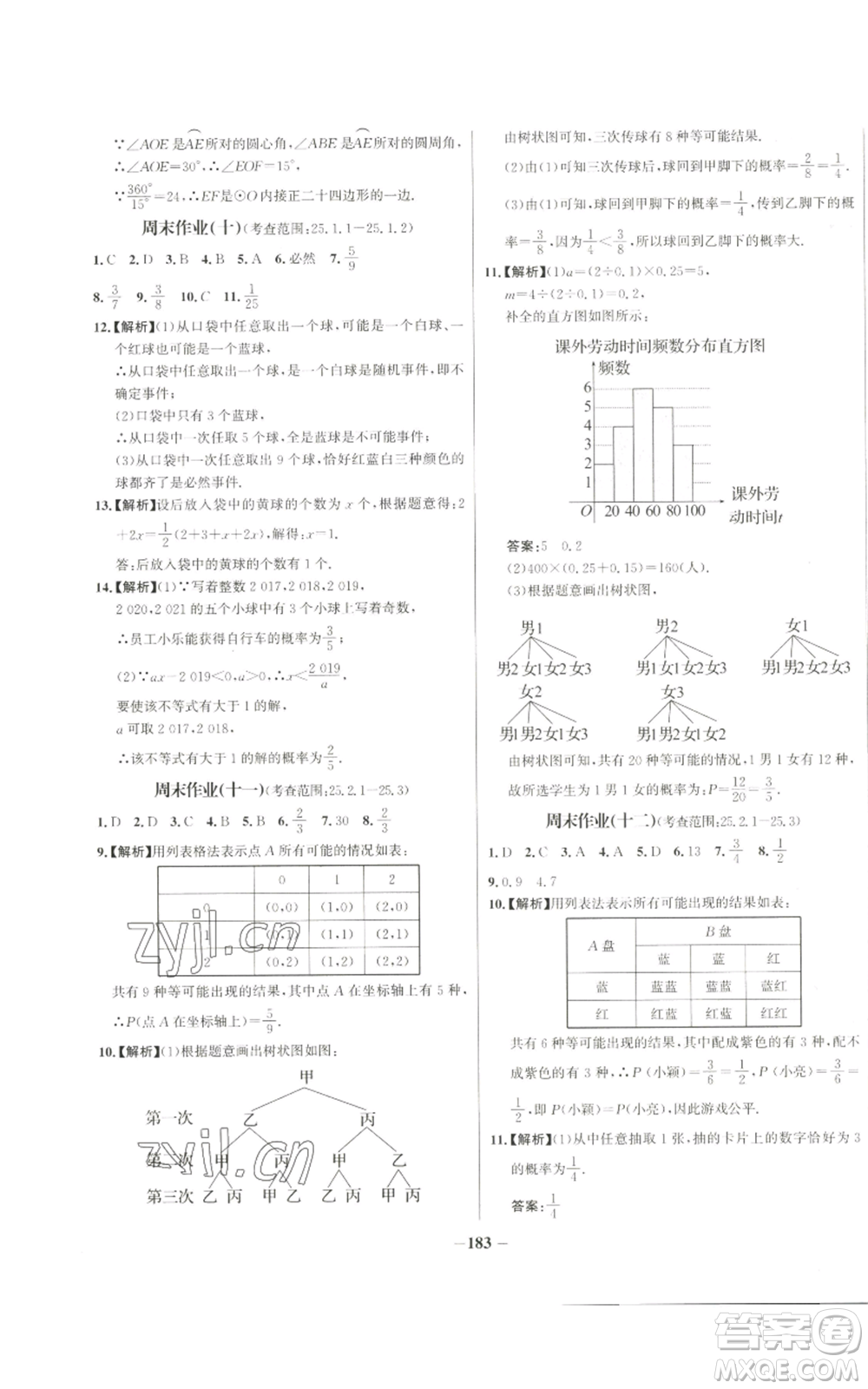 未來(lái)出版社2022秋季世紀(jì)金榜初中百練百勝九年級(jí)上冊(cè)數(shù)學(xué)人教版參考答案
