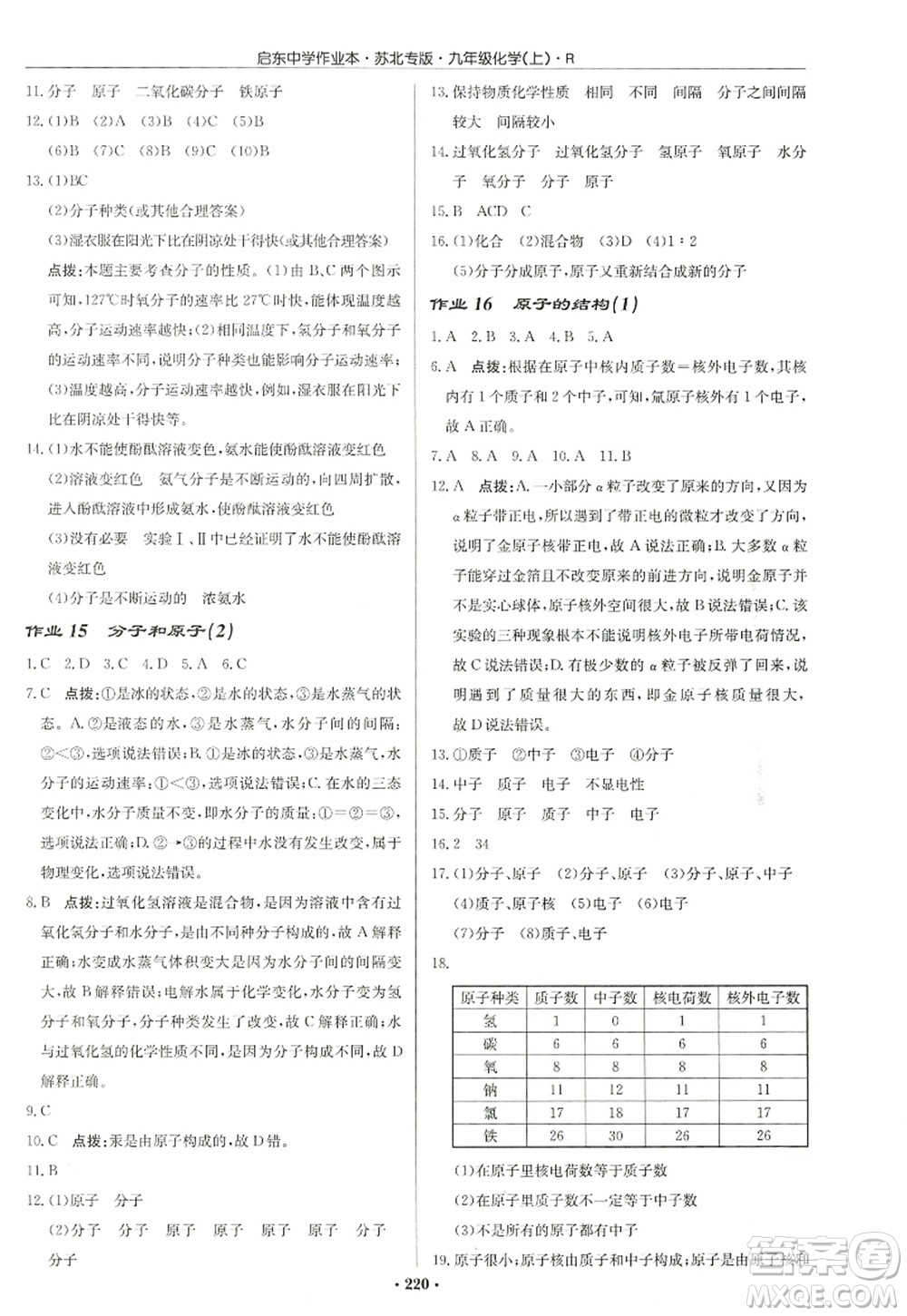 龍門(mén)書(shū)局2022啟東中學(xué)作業(yè)本九年級(jí)化學(xué)上冊(cè)R人教版蘇北專(zhuān)版答案