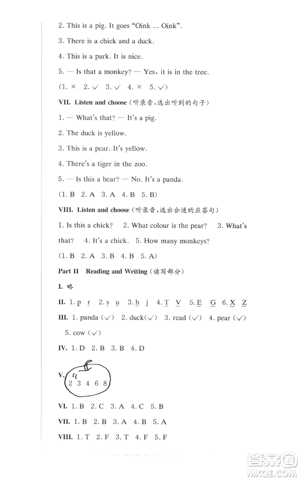 華東師范大學(xué)出版社2022上海名校名卷一年級上冊英語牛津版參考答案