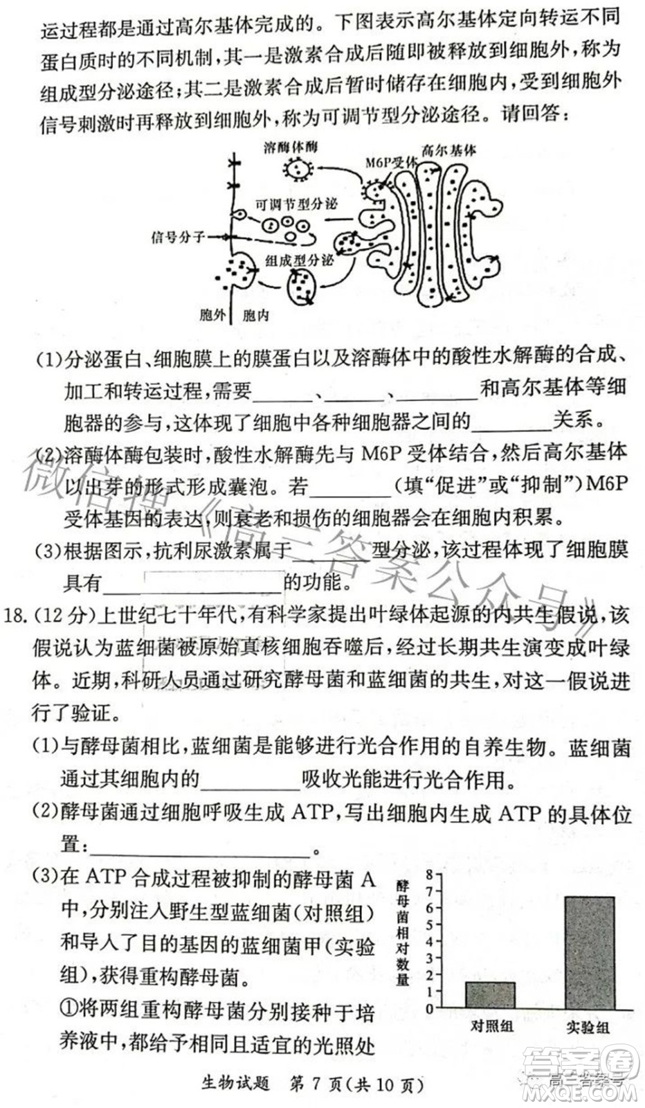 炎德英才大聯考2022年秋高三入學檢測生物試題及答案