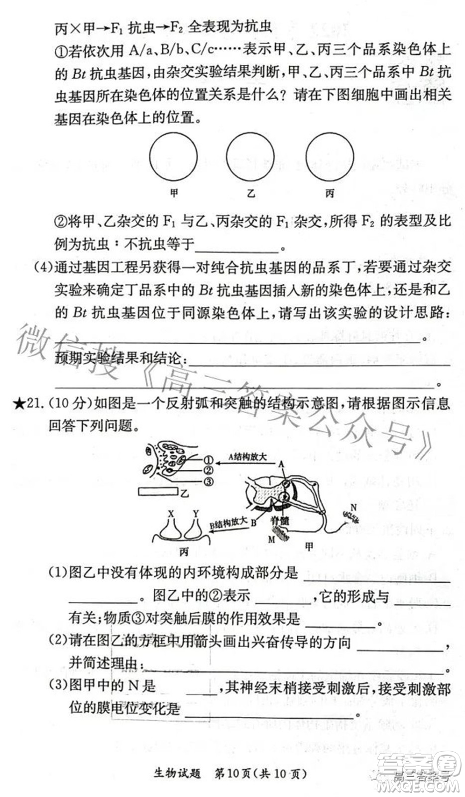 炎德英才大聯考2022年秋高三入學檢測生物試題及答案