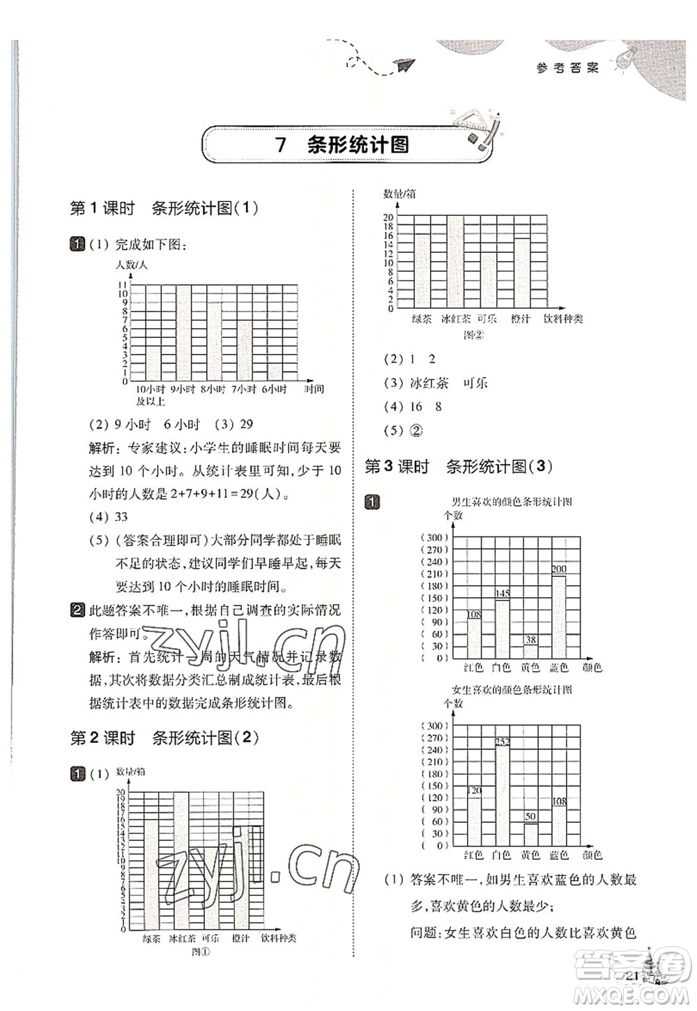 東北師范大學(xué)出版社2022北大綠卡四年級數(shù)學(xué)上冊人教版答案