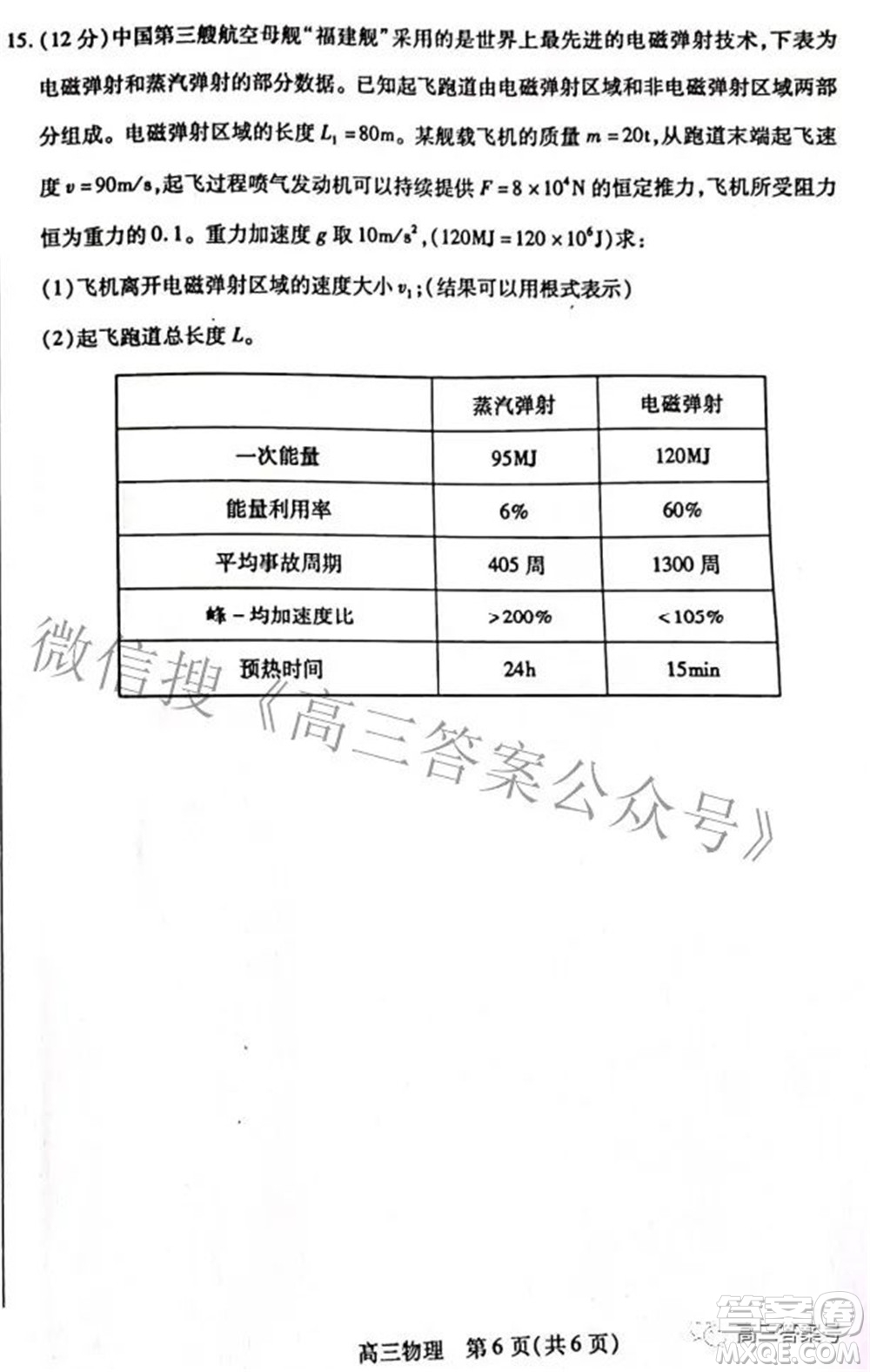 包頭市2022-2023學年度第一學期高三年級調(diào)研考試物理試題及答案