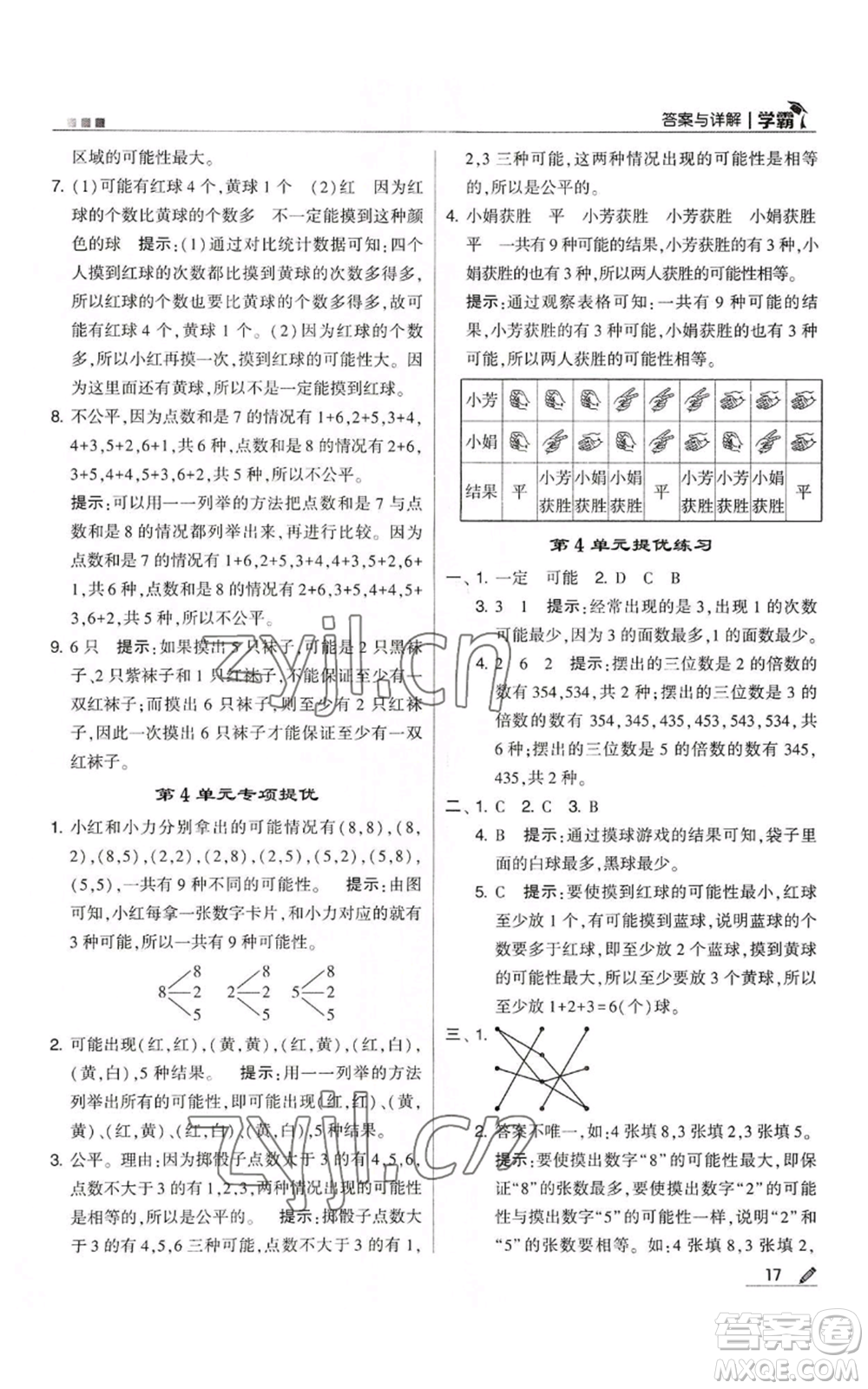 甘肅少年兒童出版社2022經(jīng)綸學(xué)典學(xué)霸五年級(jí)上冊數(shù)學(xué)人教版參考答案