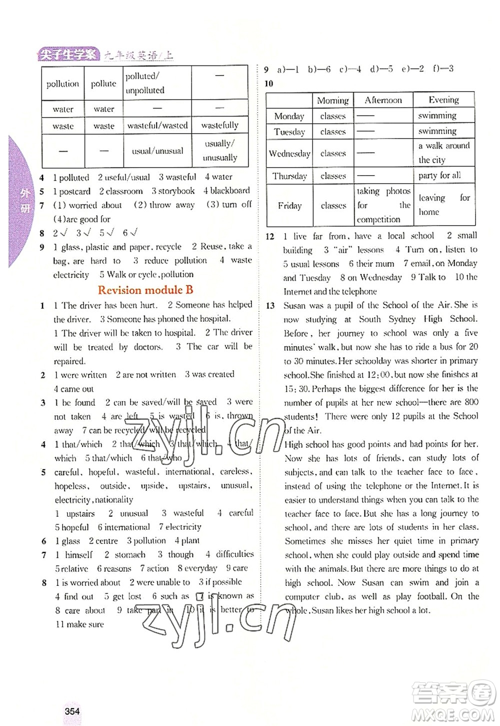 吉林人民出版社2022尖子生學(xué)案九年級英語上冊外研版答案