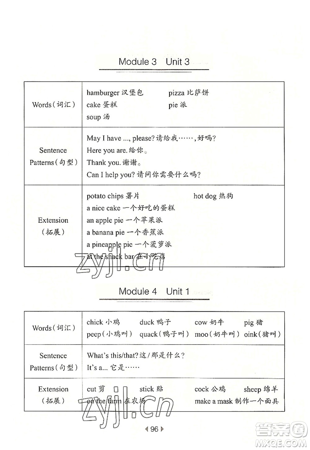 華東師范大學出版社2022一課一練一年級英語第一學期N版華東師大版上海專用答案